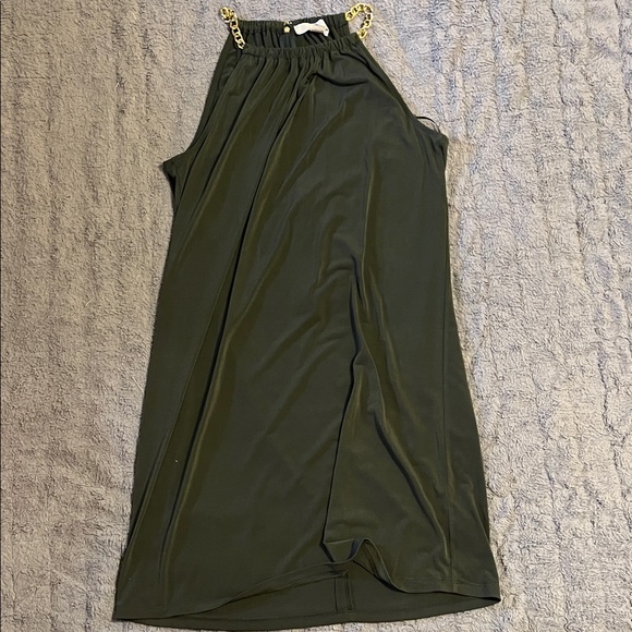 Michael Kors Dresses & Skirts - Michael Kors Olive Green Dress with Gold Accents